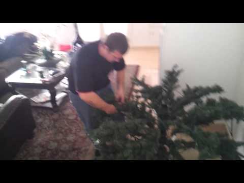 how to artificial christmas tree