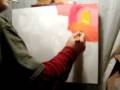 videos de OZv4 painting an acrylic abstract painting.(2X speed)