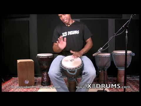how to measure djembe head size