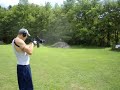 My brother shooting my Kel Tec PLR 16 pistol