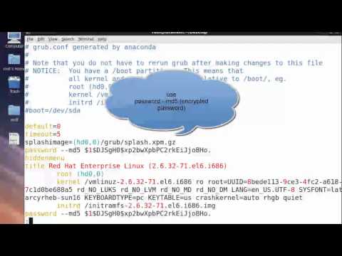 how to recover grub password in rhel 6