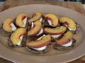 Peach and Mozzarella Bruschetta