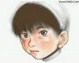 Boy with White Hat painting/drawing canvas :: 白帽男孩