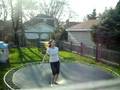 jumpingg on the trampolinee