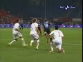 ibrahimovic crosses for vieira to score the equalizer against roma in the 2006 italian supercup.