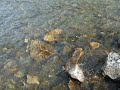 Water lapping against rocks in a Highland loch