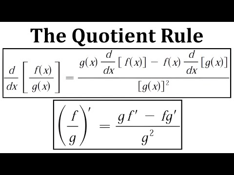 how to prove quotient rule