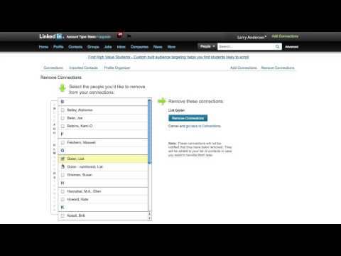 how to delete connections on linkedin app