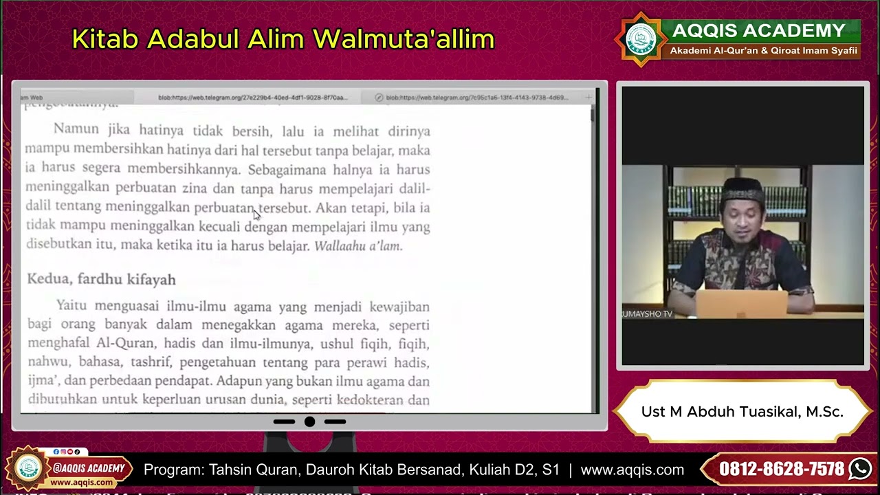 Adab Alim Wal Muta'alim Imam Nawawi 16-25