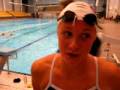 Rebecca Ejdervik efter 1,05.92 på bröst i medleylagkappen