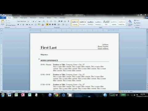how to write a resume