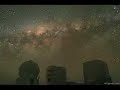 time lapse de la vía láctea