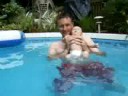 Ian's first swim