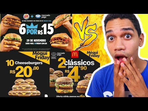 Black Friday McDonalds e Burger King!! O QUE VAI TER