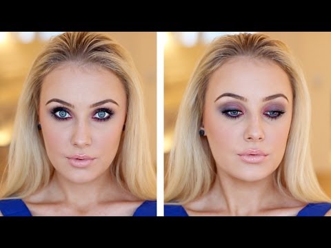 how to do purple eyeshadow for green eyes
