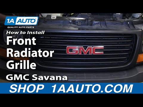 How To Install Replace Front Radiator Grille Chevy Express GMC Savana