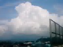 アニメみたいな入道雲