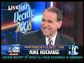 Governor Huckabee on Hannity and Colmes 7-9-07 Governor Huckabee on Hannity and Colmes 7-9-07