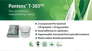 Pentens T-305TH Flex Cementitious Waterproofing Coating
