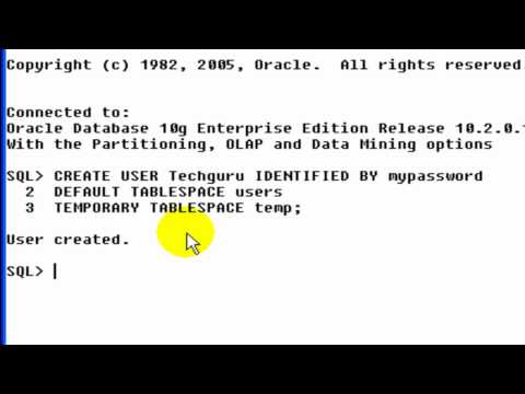 how to create user in oracle