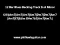 12 Bar Blues Backing Track In A Minor