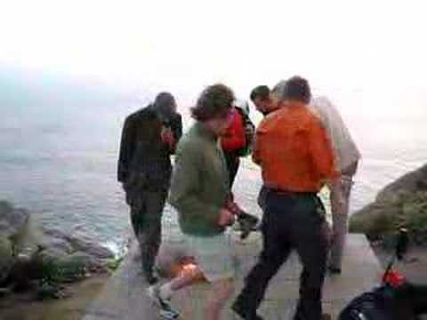 Pilgrims at the end of the world.