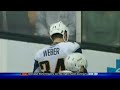 Jeremy Reich hits Mike Weber