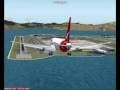 Qantas Boeing 767-300ER landing Chek lap kok Hong Kong Intl