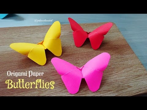 How to make Origami paper butterflies | Easy craft | DIY crafts - YouTube