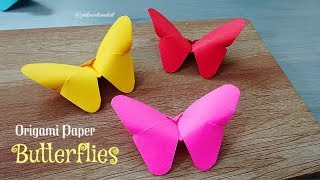 How to make Origami paper butterflies  Easy craft 
