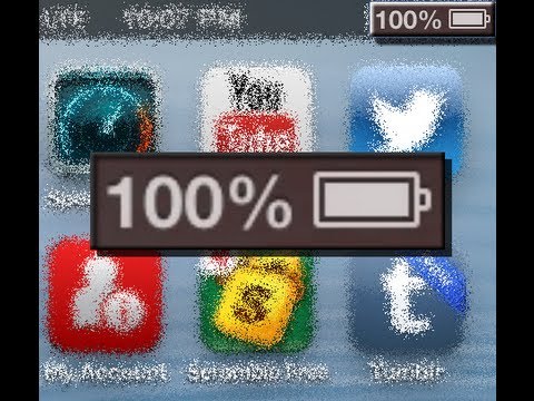 how to show battery percentage on iphone 4