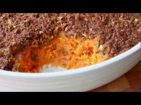 Sweet Potato Casserole with Pistachio Crust 