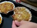 Preparando las vieiras para el horno