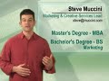 Steve Muccini MBA Online VIdeo Resume and Interview