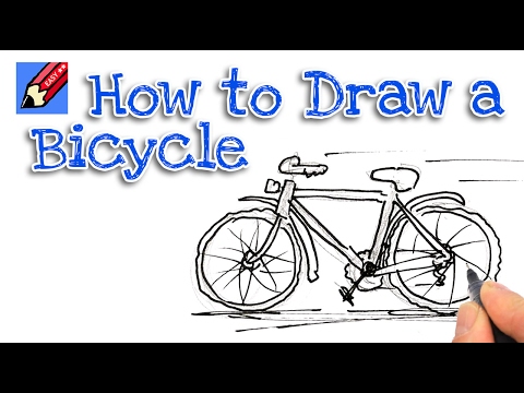 how to draw bicycle