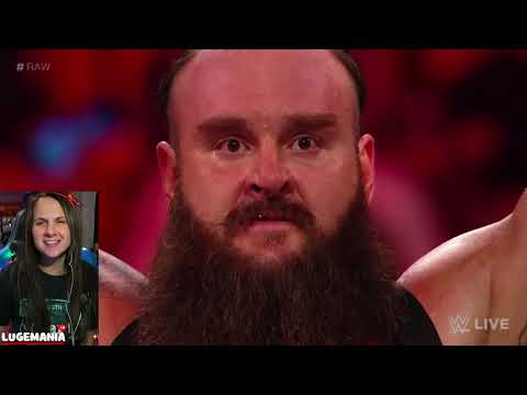 WWE Raw 1/1/18 Braun Strowman vs Rhyno
