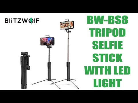 Τρίποδο/Selfie stick με αυτόνομο LED Light // Blitzwolf BW-BS8 - UNBOXING (by Banggood)