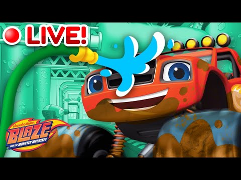 🔴LIVE: Car Wash Surprise MARATHON w/ the Monster Machines! | Blaze and the Monster Machines