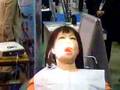 歯医者で診察されるロボット(Special RobotSimroid.Practice for a dentist)