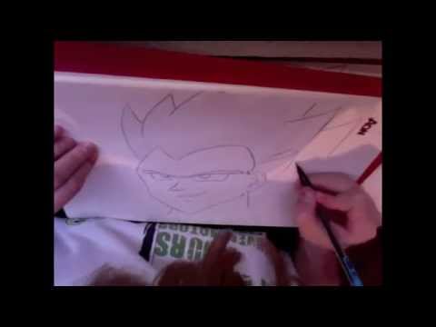 how to draw dbz hair