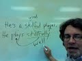 An English teacher explains some of the differences between adjectives and adverbs.