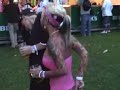 Asian chick with phat tattoos.