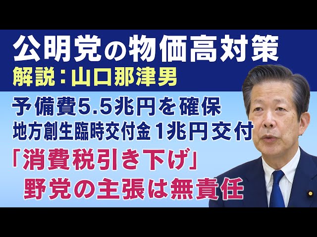 山口なつおチャンネル 「物価高対策」