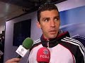 Fieldinterviews nach dem Spiel gegen Mailand