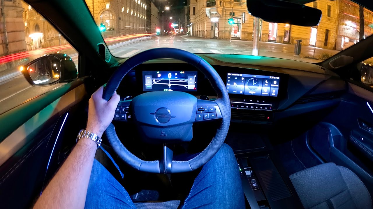 OPEL ASTRA FACELIFT 2026 - NIGHT POV test drive (PURE DRIVING, Hybrid 145 GS)