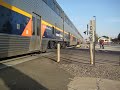 (Use Higher quality)This was the departure of the Amtrak San Joaquin #715 with P42DC #66. The unit also had a douled K5LA. Also, in the second coach car my favorite conductor is waving out the window! Captured by amtrakboy627 on 10-29-08. Enjoy, rate, favorite, and comment. :-)