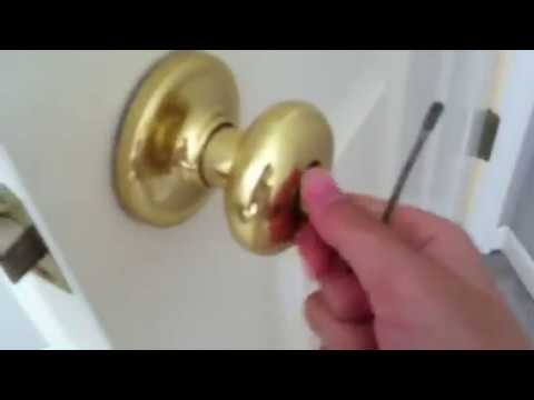 how to open a door that is locked bathroom