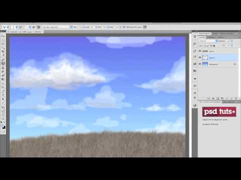 how to paint clouds in ps