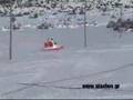 hovering on the snow