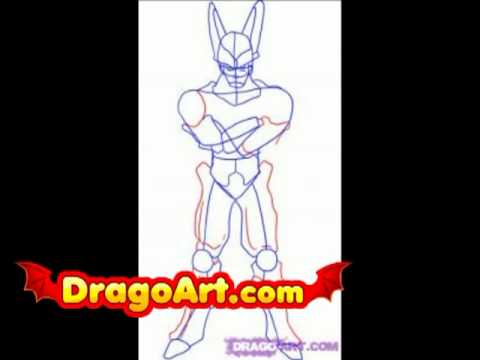 how to draw cell from dragon ball z